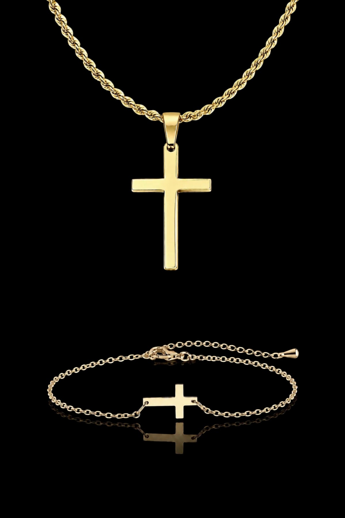 Set Siena Cross Necklace + Bracelet