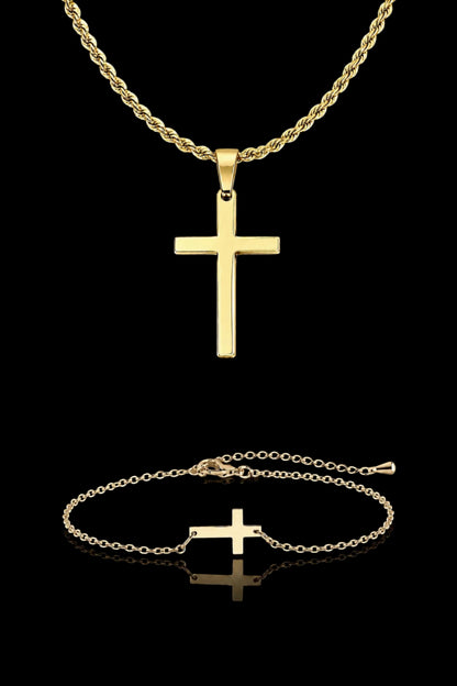 Set Siena Cross Necklace + Bracelet