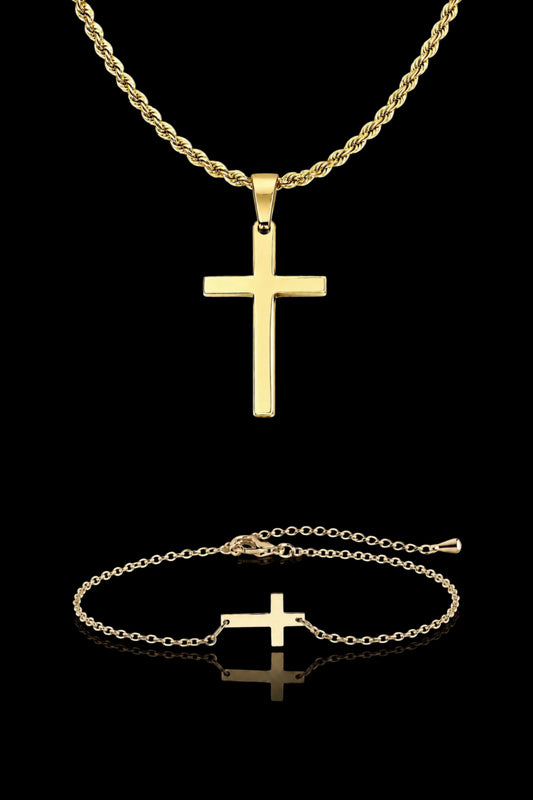 Set Siena Cross Necklace + Bracelet