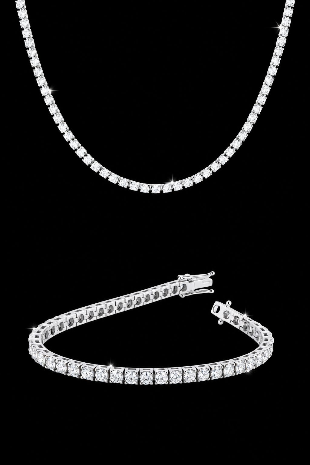 Set Portofino Tennis Necklace + Bracelet