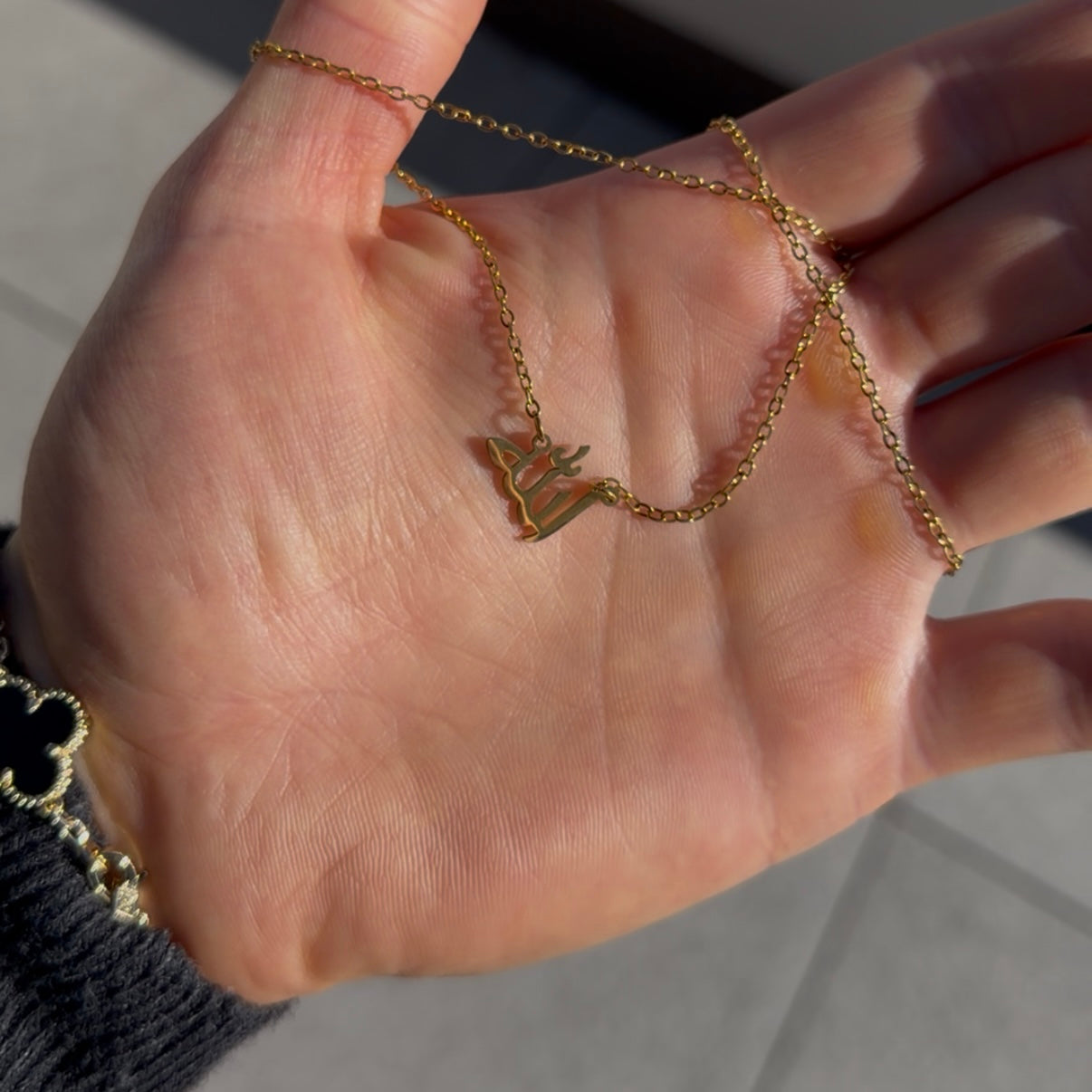 Faith Script Necklace