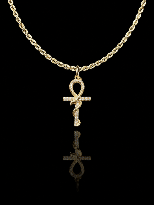 Serpenté Ankh Halskette