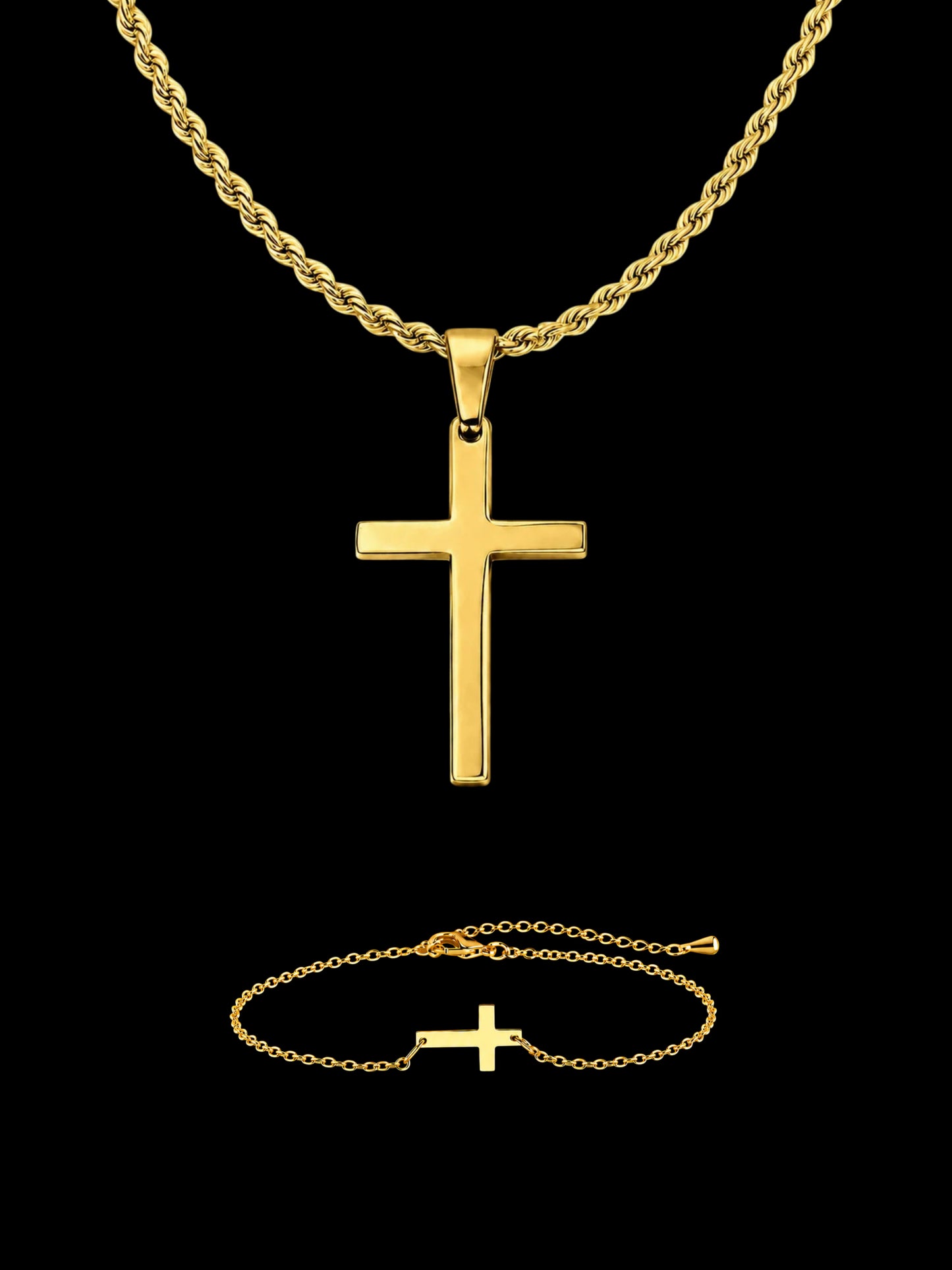 Set Siena Cross Necklace + Bracelet