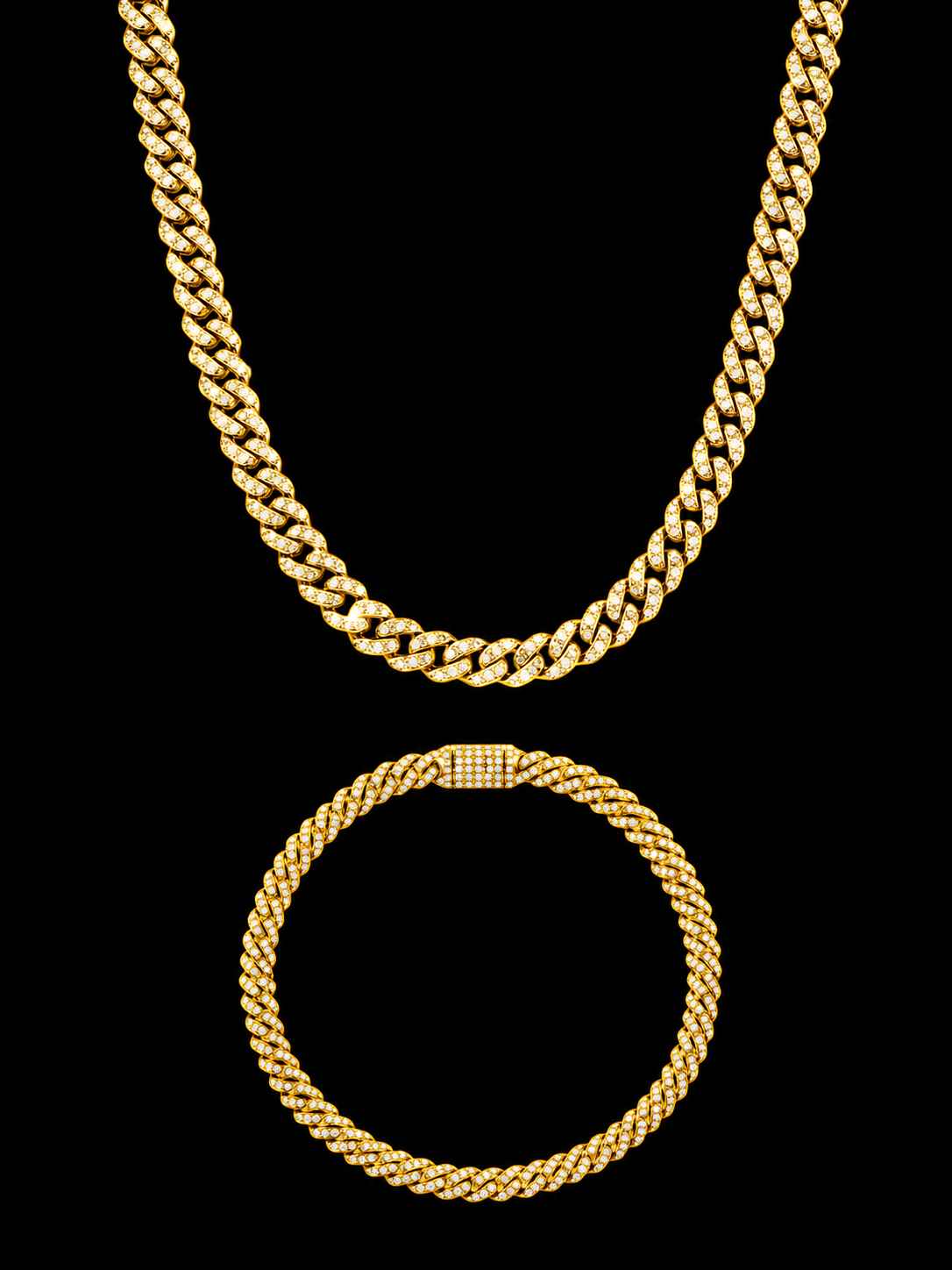 SET CUBAN IMPERIO™ NECKLACE + BRACELET