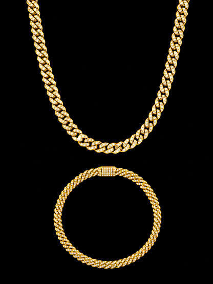 SET CUBAN IMPERIO™ NECKLACE + BRACELET